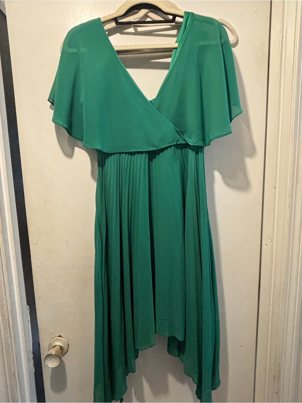 Kensie Emerald Green V-Neck High-Low Dress